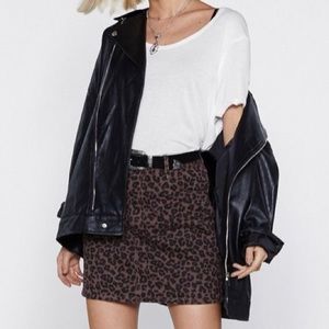 NASTY GAL Leopard Print / Cheetah Print Mini Skirt